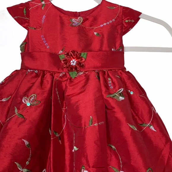 Marmellata Sequin Embroidered Red Formal Dress 18M - Picture 2 of 9
